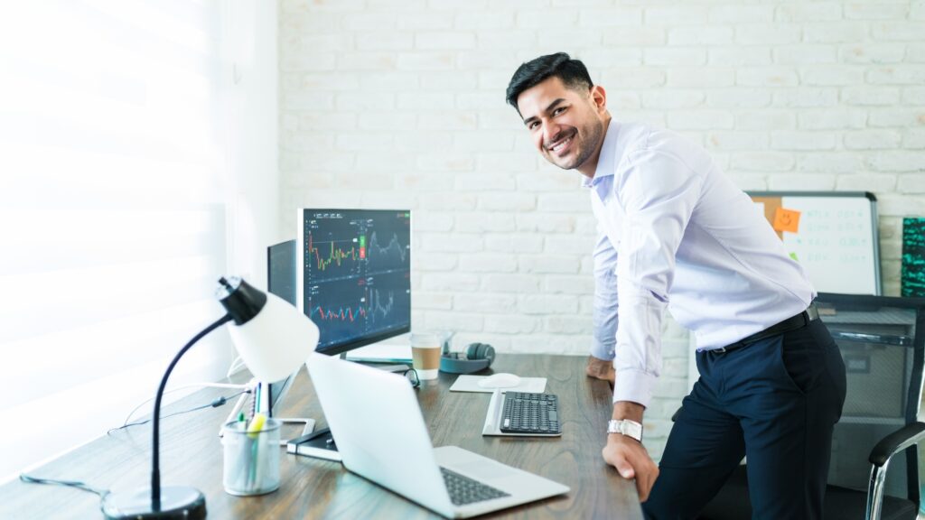 a professional man is smiling