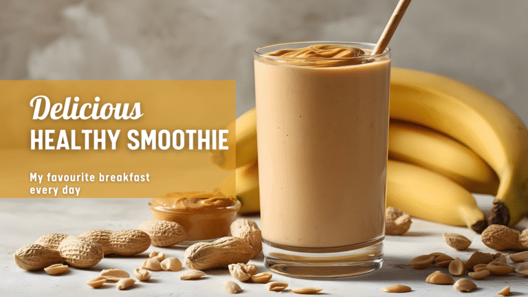 oats, milk and peanut butter blended bliss.