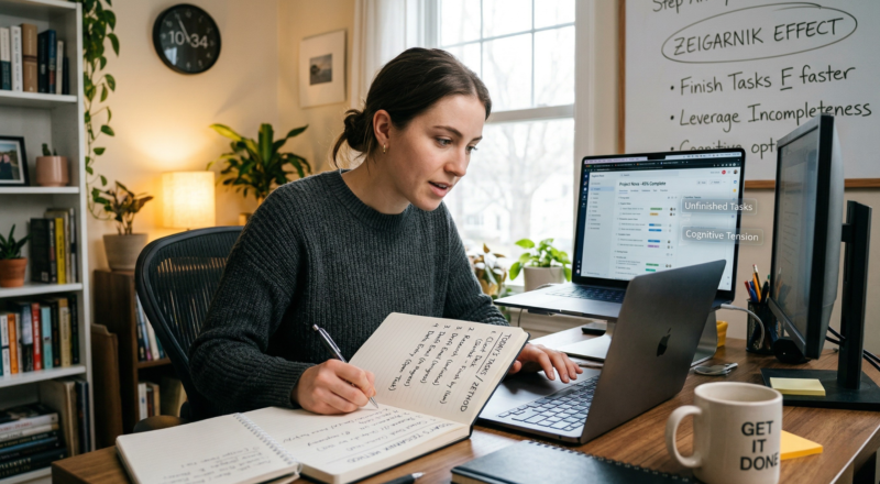 Use the Zeigarnik Effect to finish tasks faster.